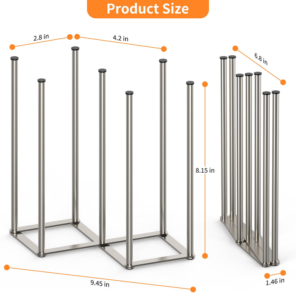 KORRTFID bottle drying rack expanded to seven bottles for efficient air drying.