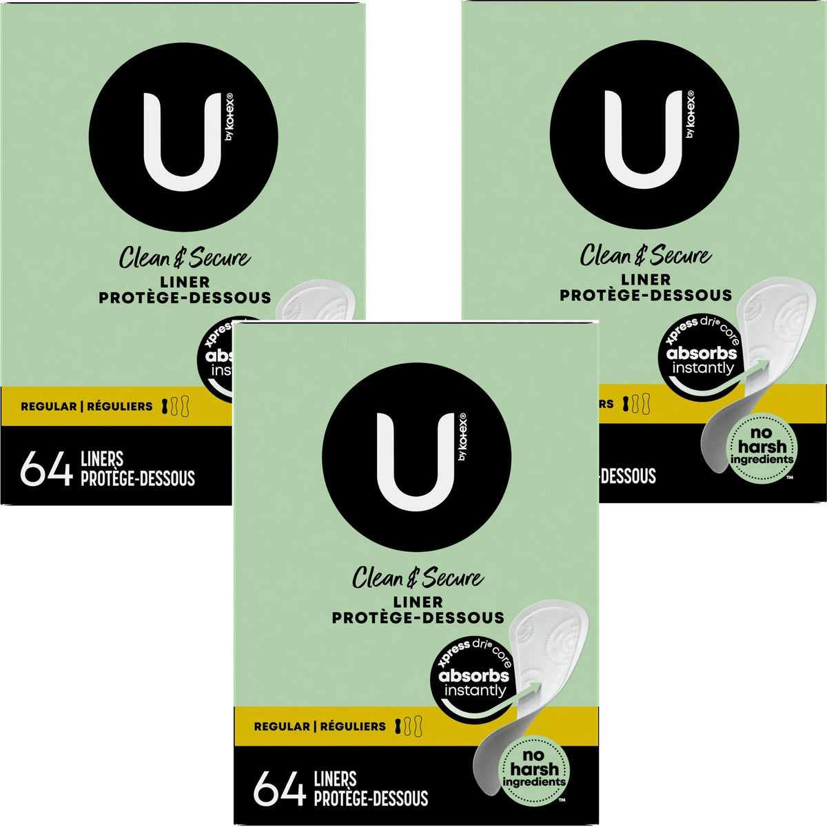 Kotex Lightdays Liners Regular soft-silky pack closeup for daily comfort and discreet wear.
