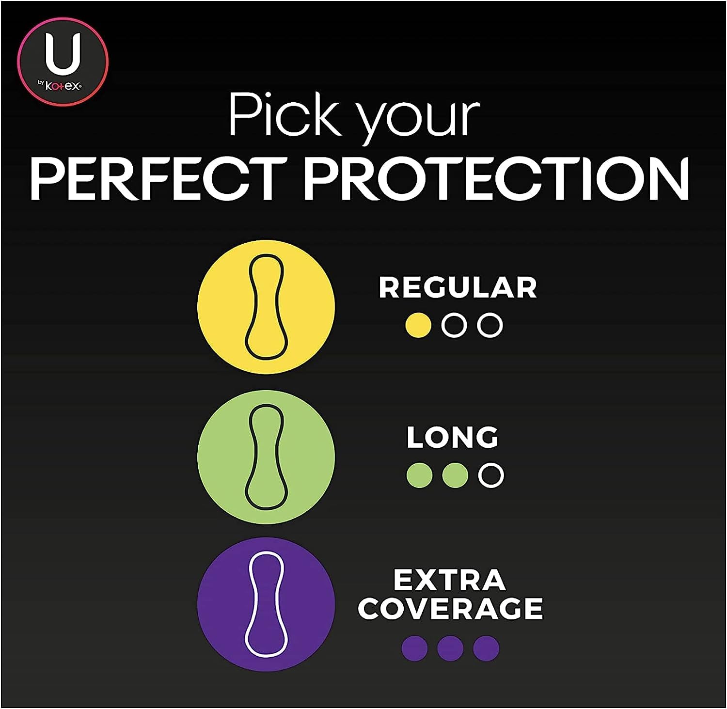 Kotex Natural Balance absorbent liners ideal for active days.