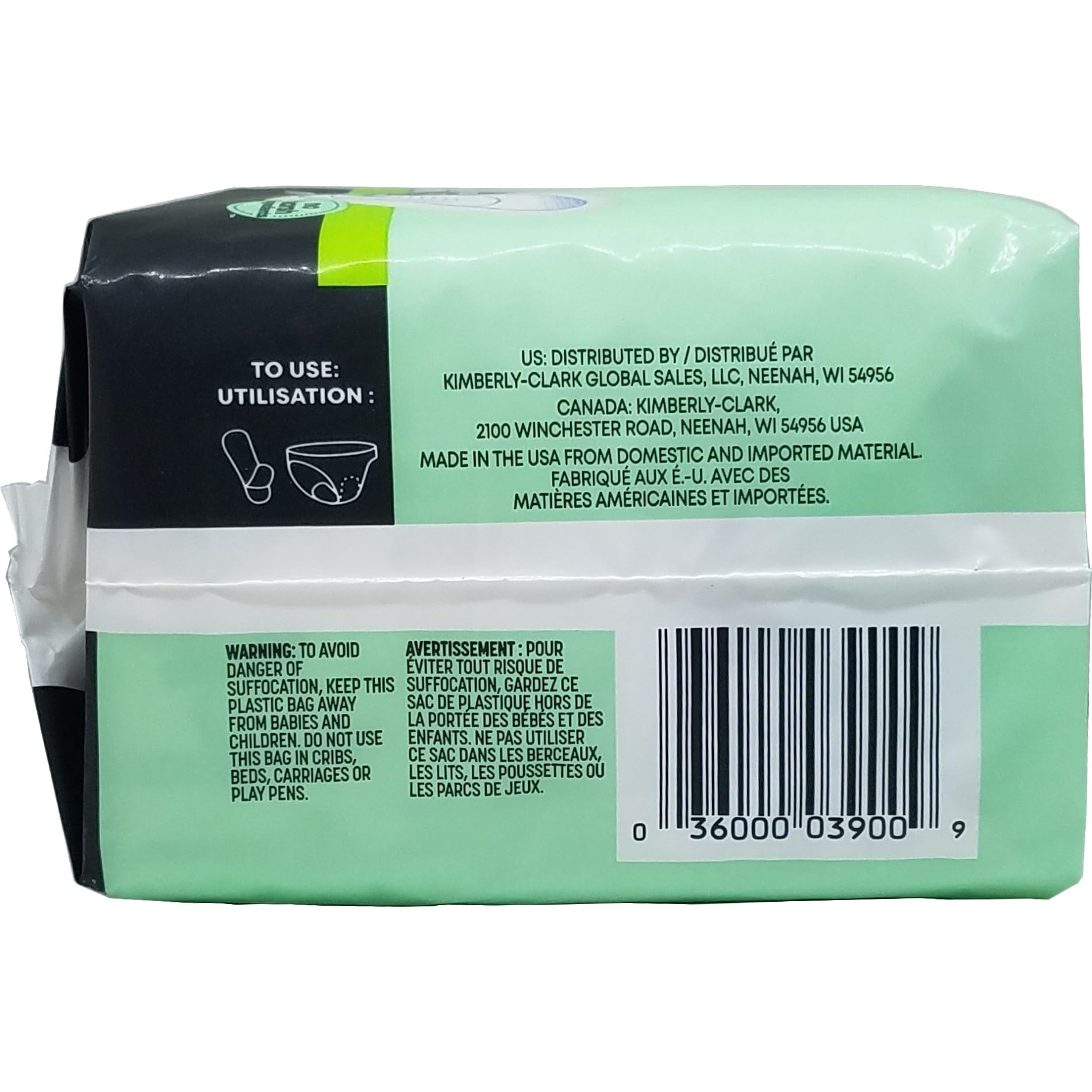 Kotex Security Ultra Thin pads long absorb core close-up demonstrates fast absorption