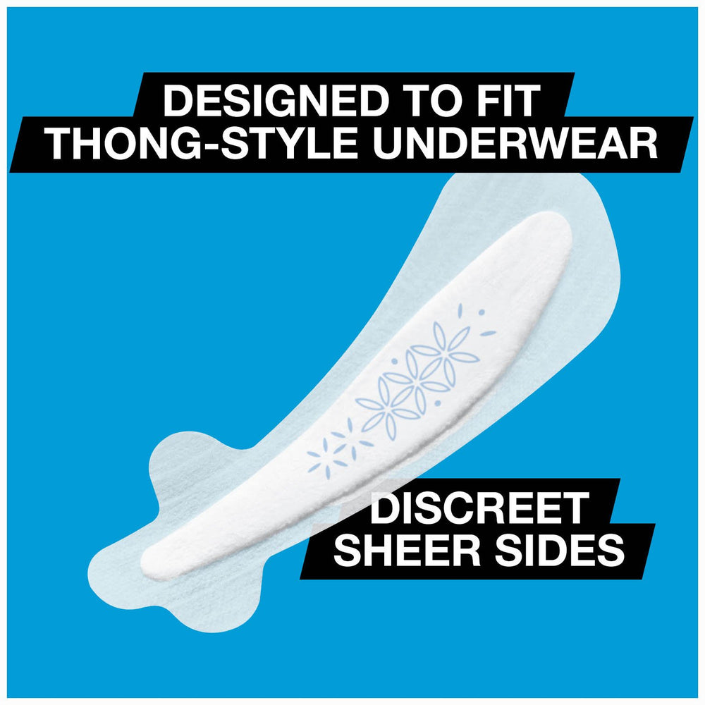 Kotex U by Kotex Barely There pantiliner with discreet fit for everyday wear.