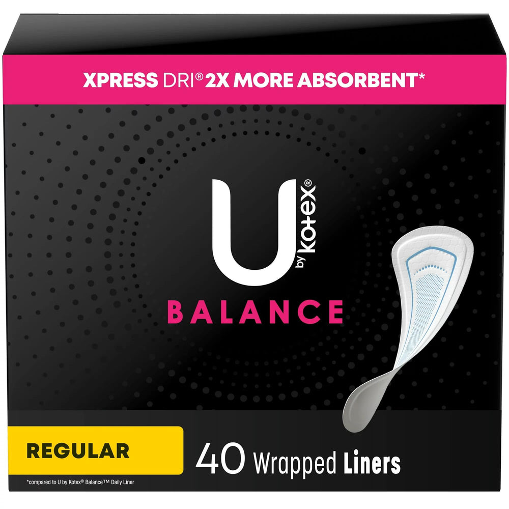 U by Kotex Curves panty liners with Xpress Dri core for a dry feel