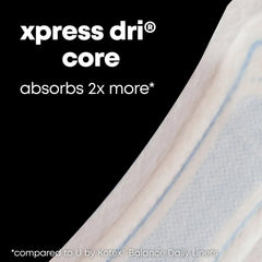 U by Kotex Curves soft-touch cottony cover adds gentle comfort