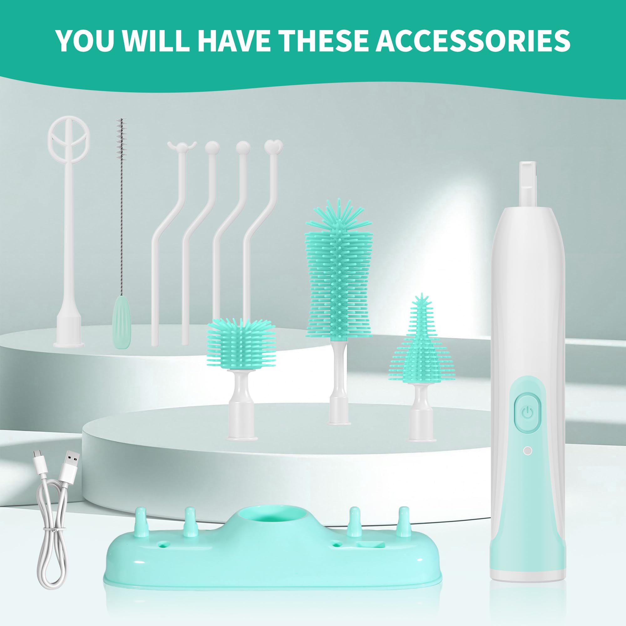 Koumolar drying rack and storage base keeps accessories organized