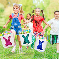 KOUQIYA bunny basket with fluffy tail design adds adorable appeal for kids