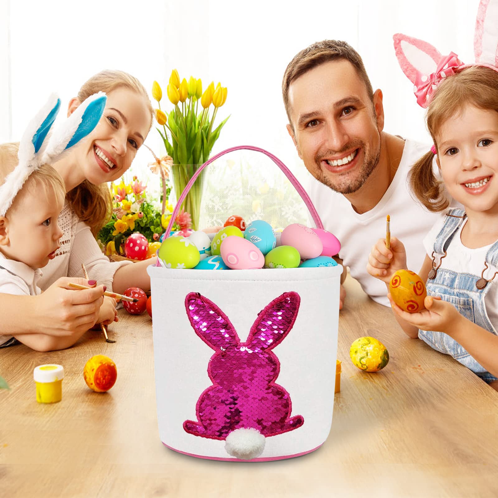 KOUQIYA Easter candy gift basket for sweets and small treasures