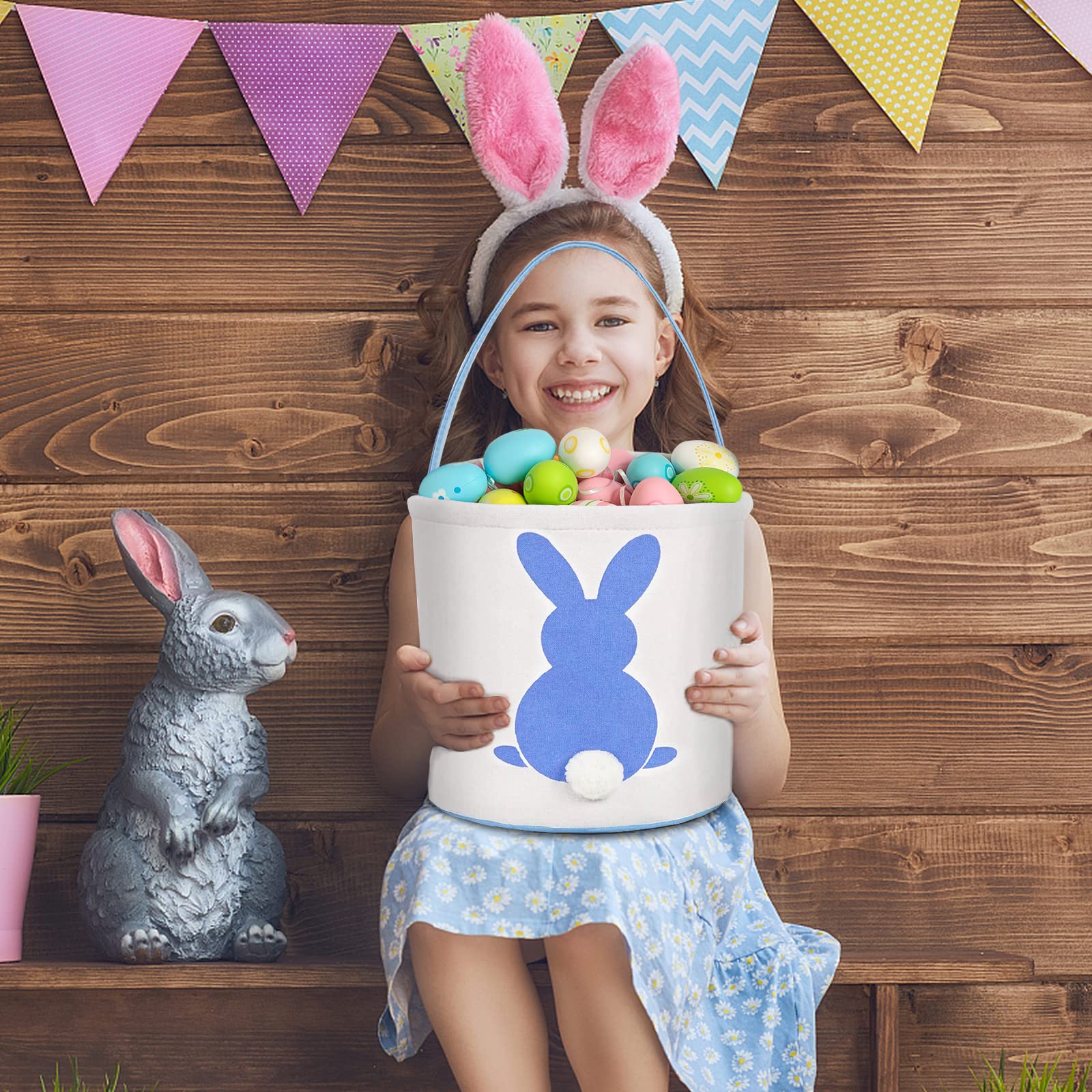 KOUQIYA Easter gift basket idea for Easter, Halloween, or Christmas celebrations.