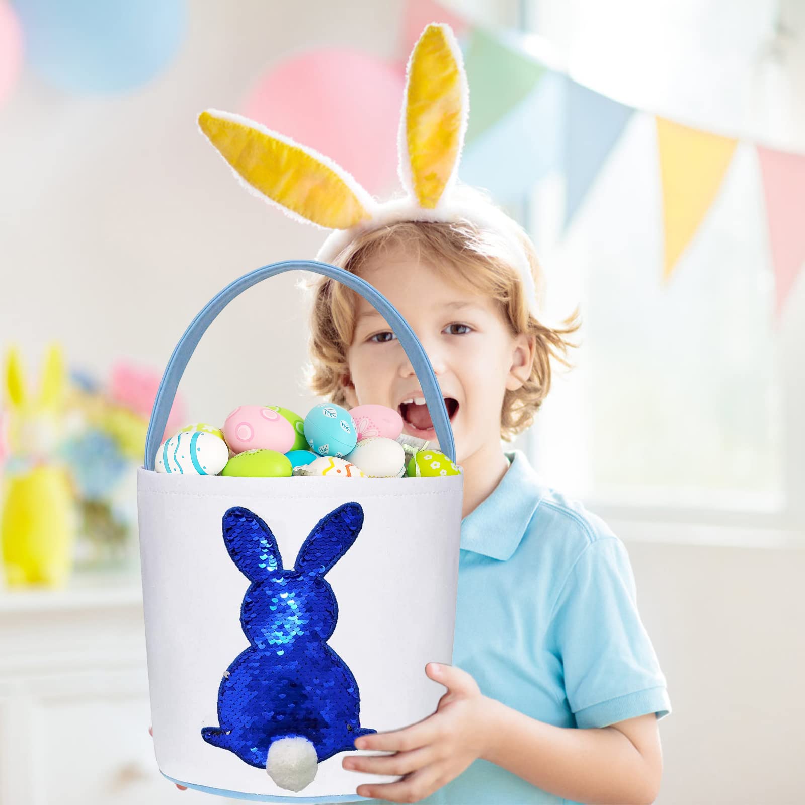 KOUQIYA kids Easter party bag doubles as a portable tote for events