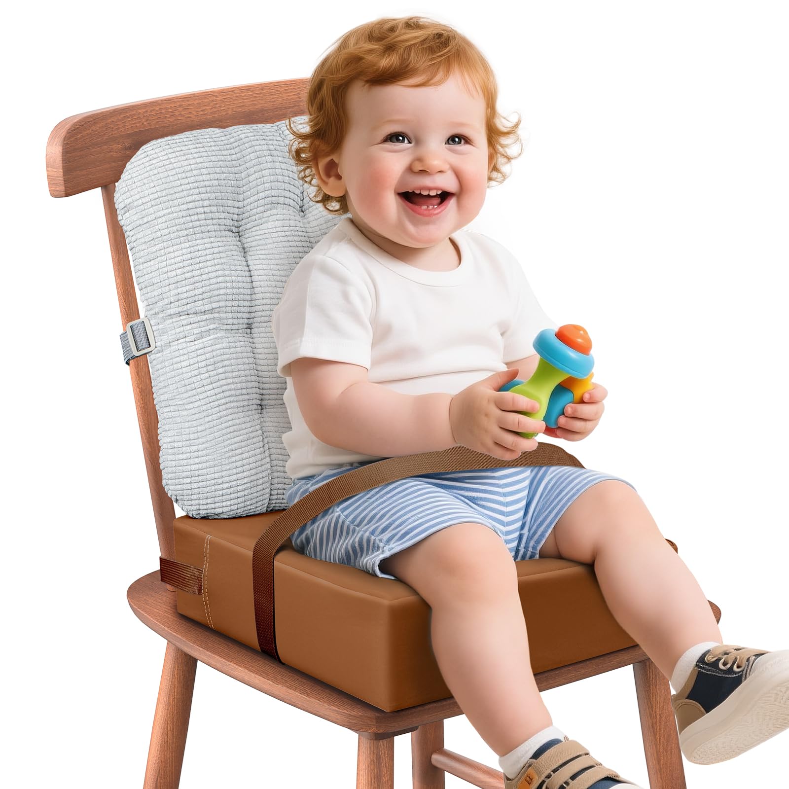 KOXUIUF 2-in-1 booster seat with backrest elevates mealtime for kids