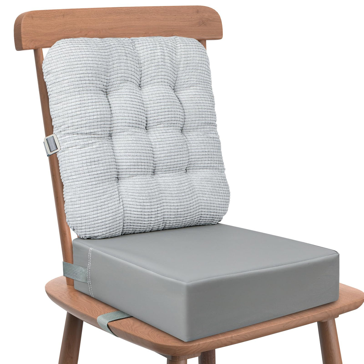 KOXUIUF 2-in-1 booster seat for kitchen chair backrest supports proper posture at meals.