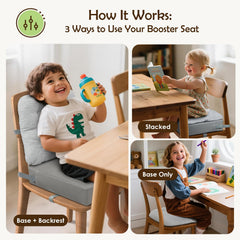 KOXUIUF high-density foam maintains shape for long mealtimes.