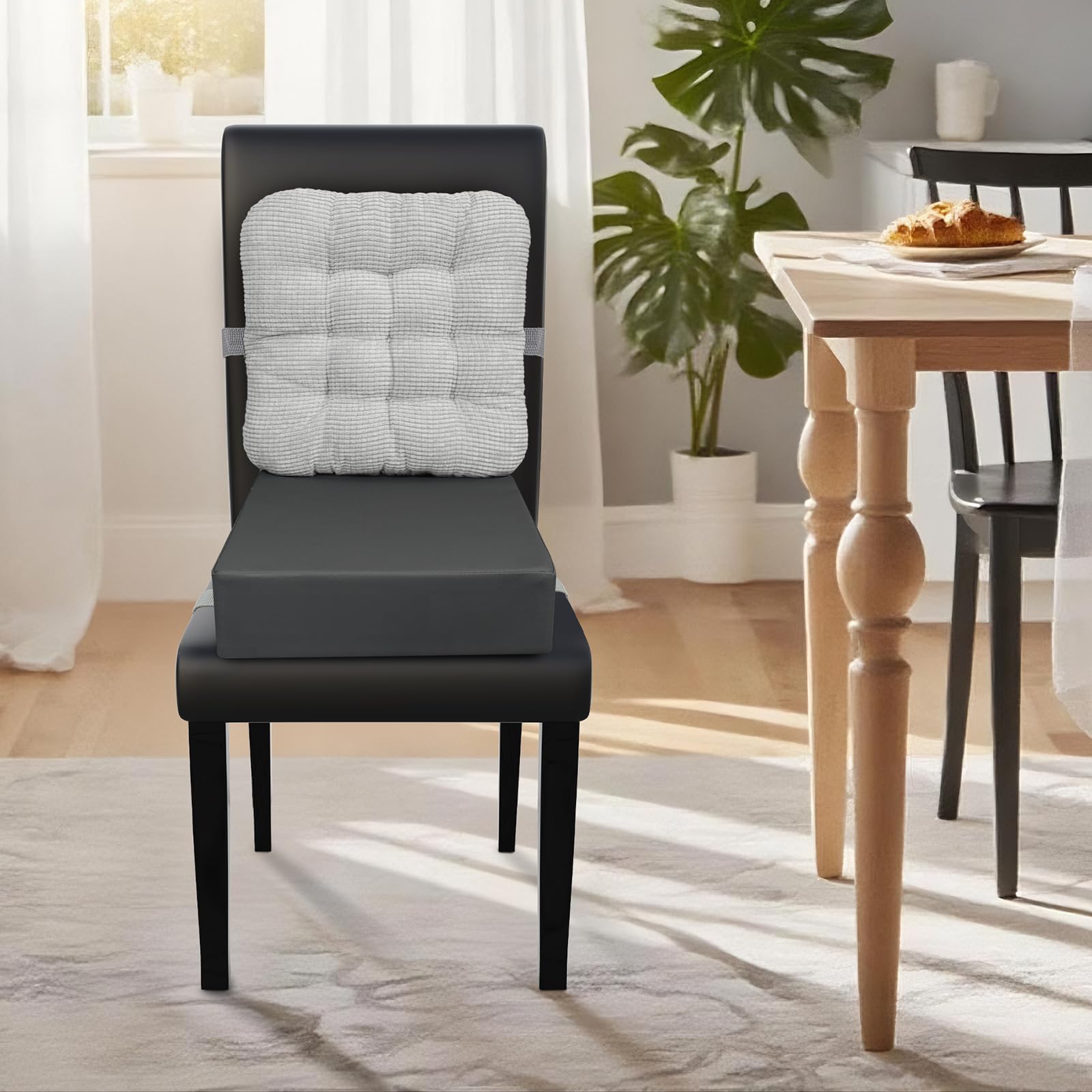 KOXUIUF booster seat is portable and doubles as a floor cushion.