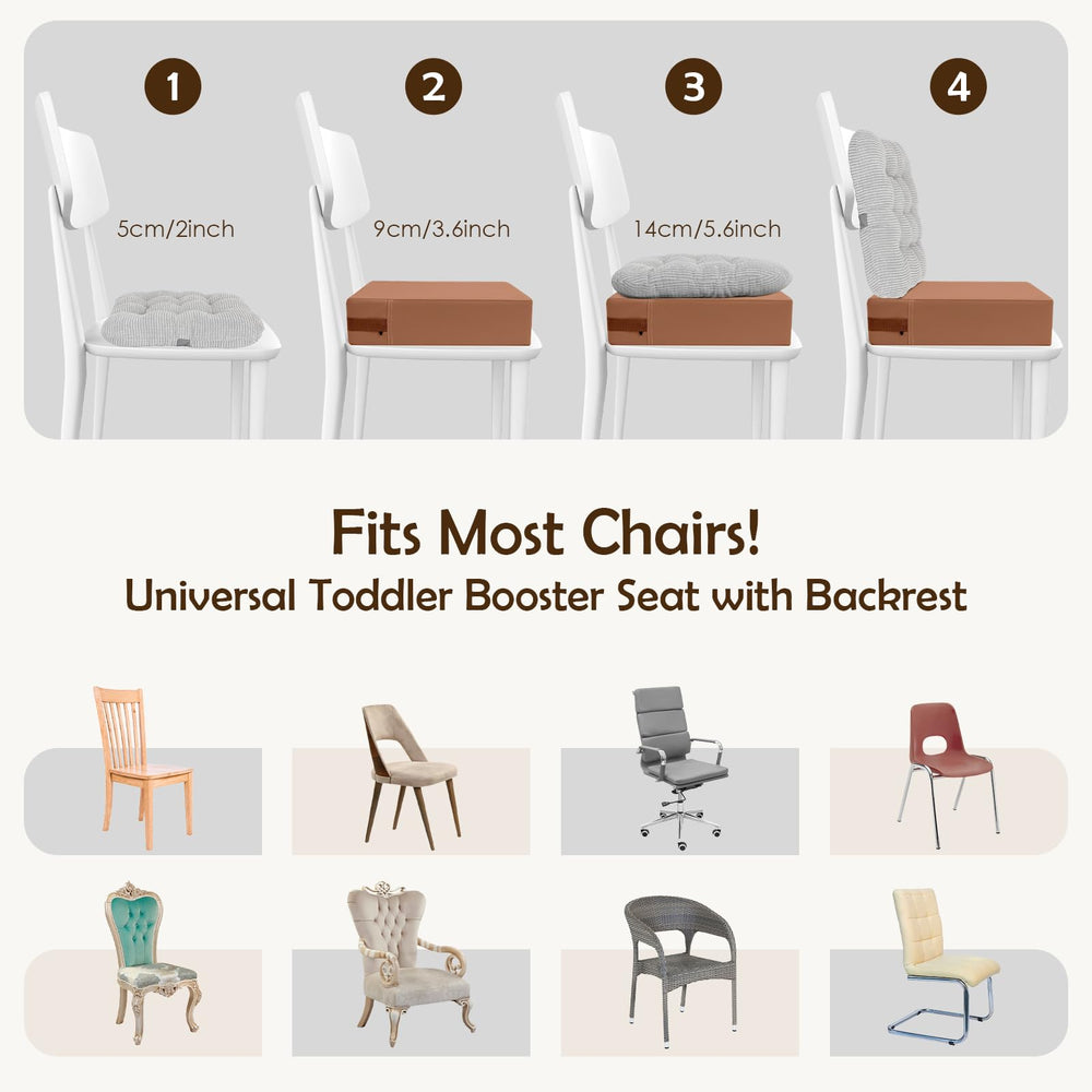 KOXUIUF booster seat with adjustable straps and non-slip bottom