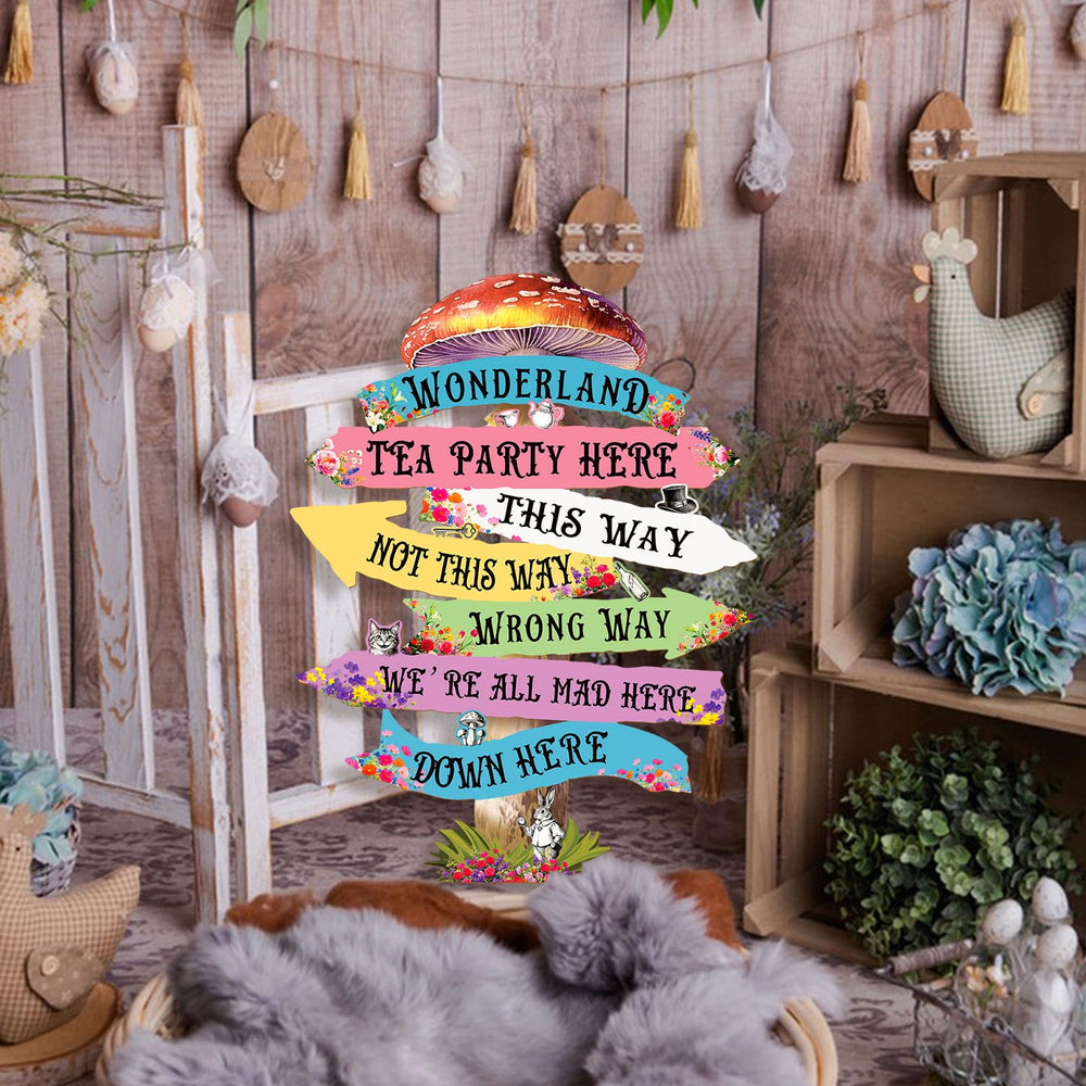 KOYILTD Wooden arrow sign with natural twine rope for easy hanging