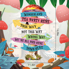 KOYILTD Mad Hatter tea party arrow promotes whimsy in any setting