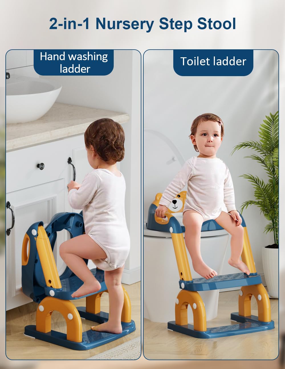 Koyosnier potty seat offers 8-height adjustability to fit toilets.