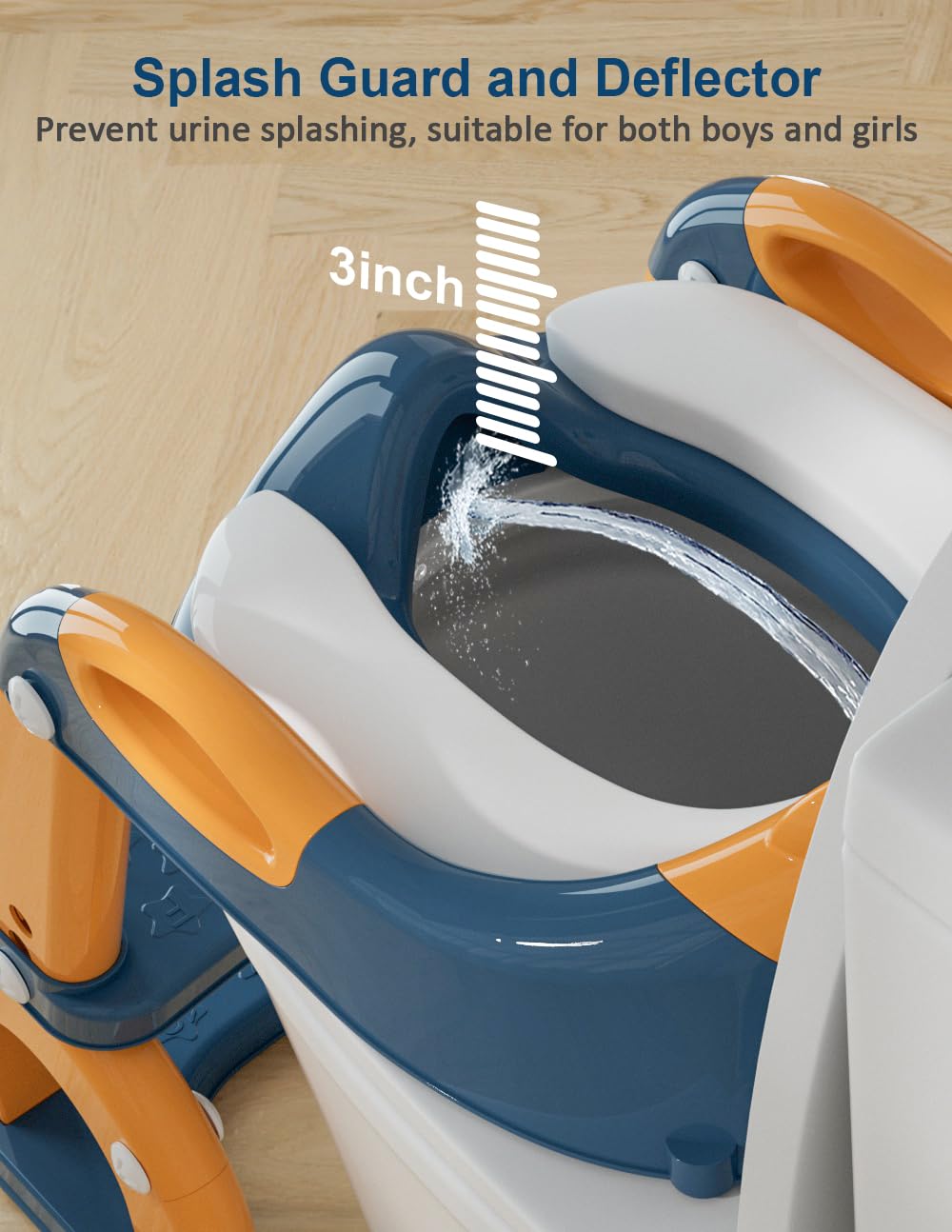 Koyosnier potty seat with soft cushion delivers comfortable seating.