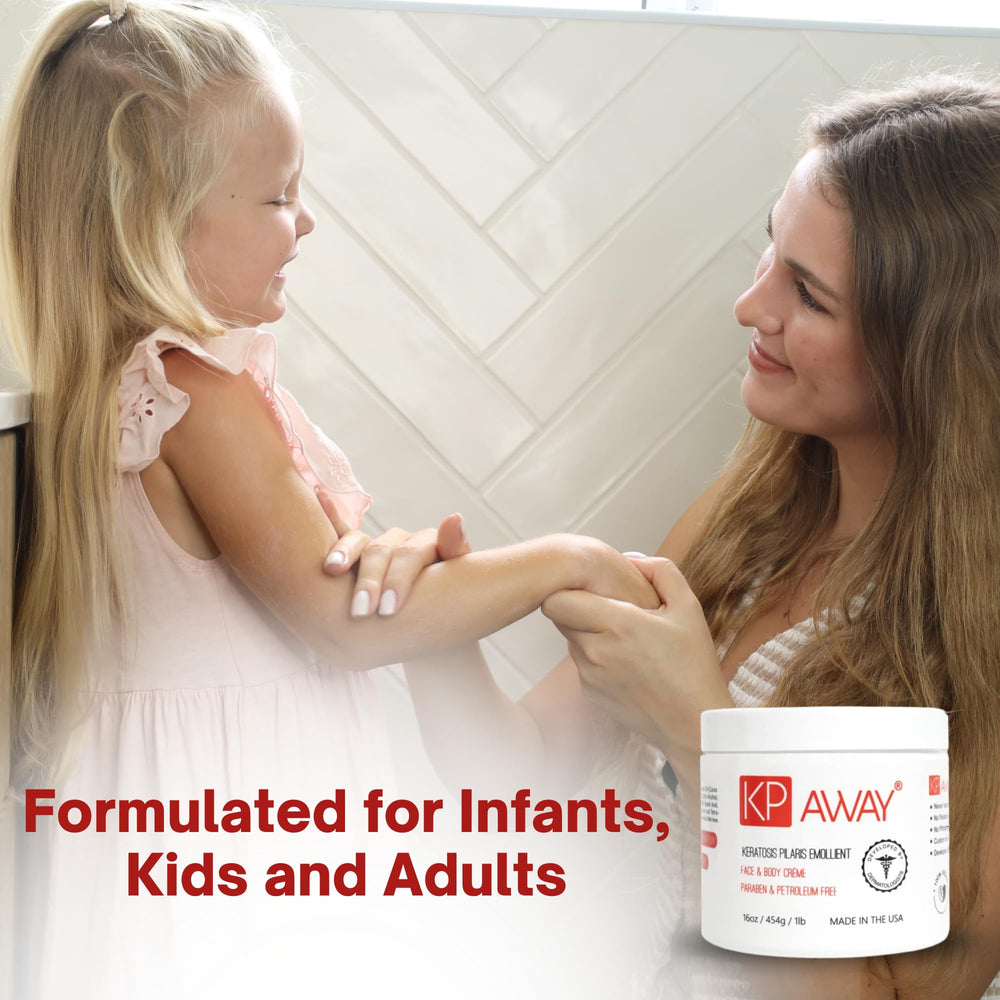 KPAWAY Kids KP cream texture close-up indicating smooth, non-irritating application.