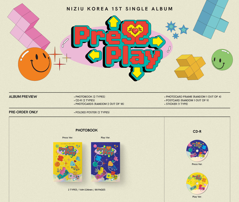 KPOP NiziU Press Play 88-page photo book with vivid imagery