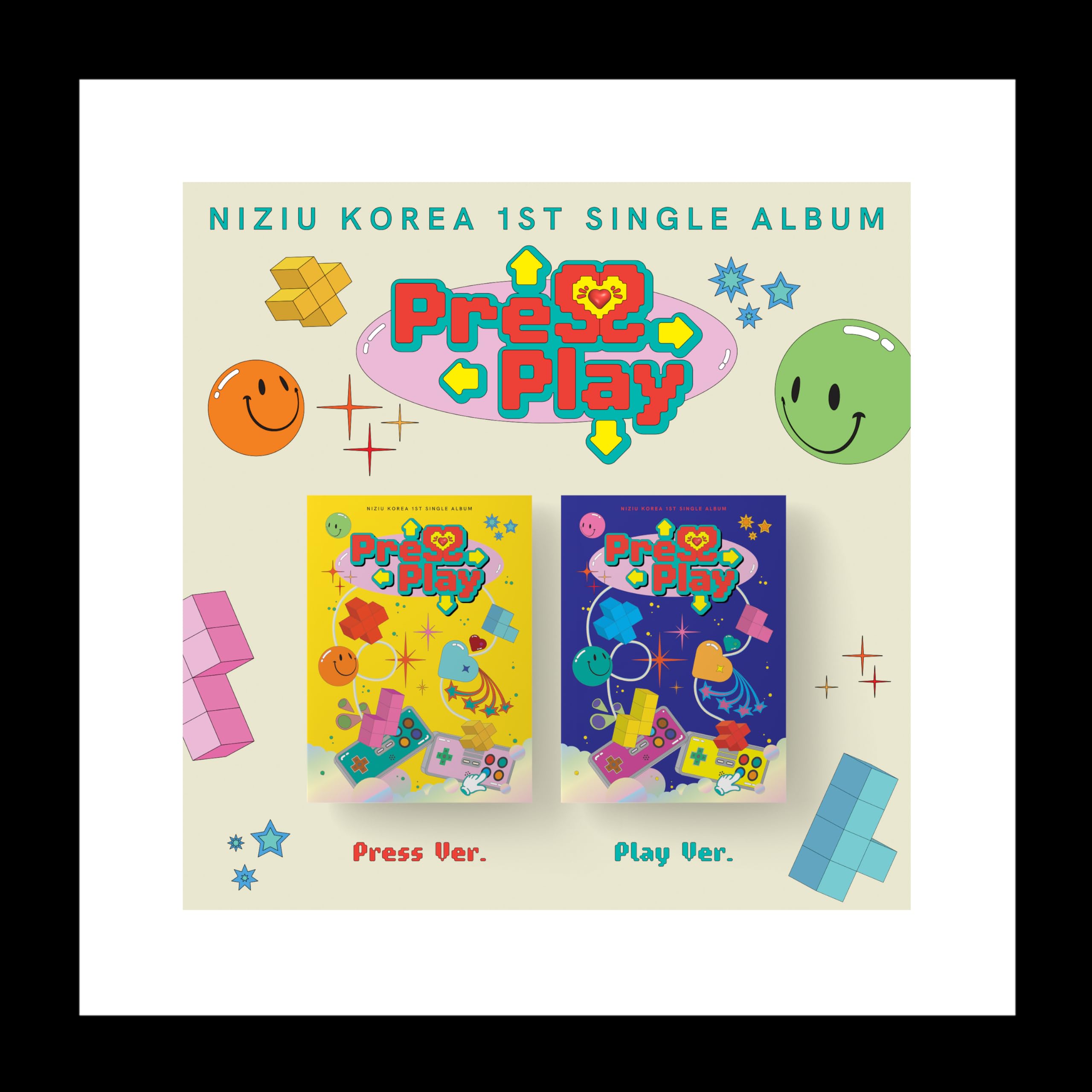 KPOP NiziU Press Play cover art for display and collection