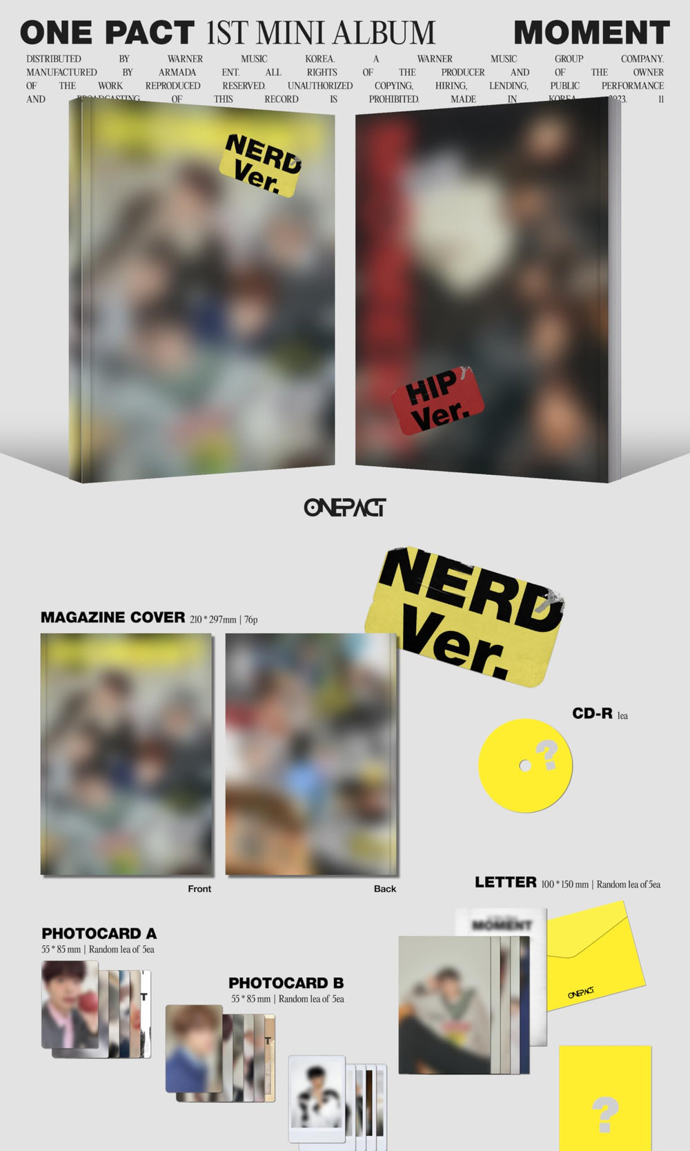 KPOP One Pact Moment hip version 76-page magazine, immersive content for fans.