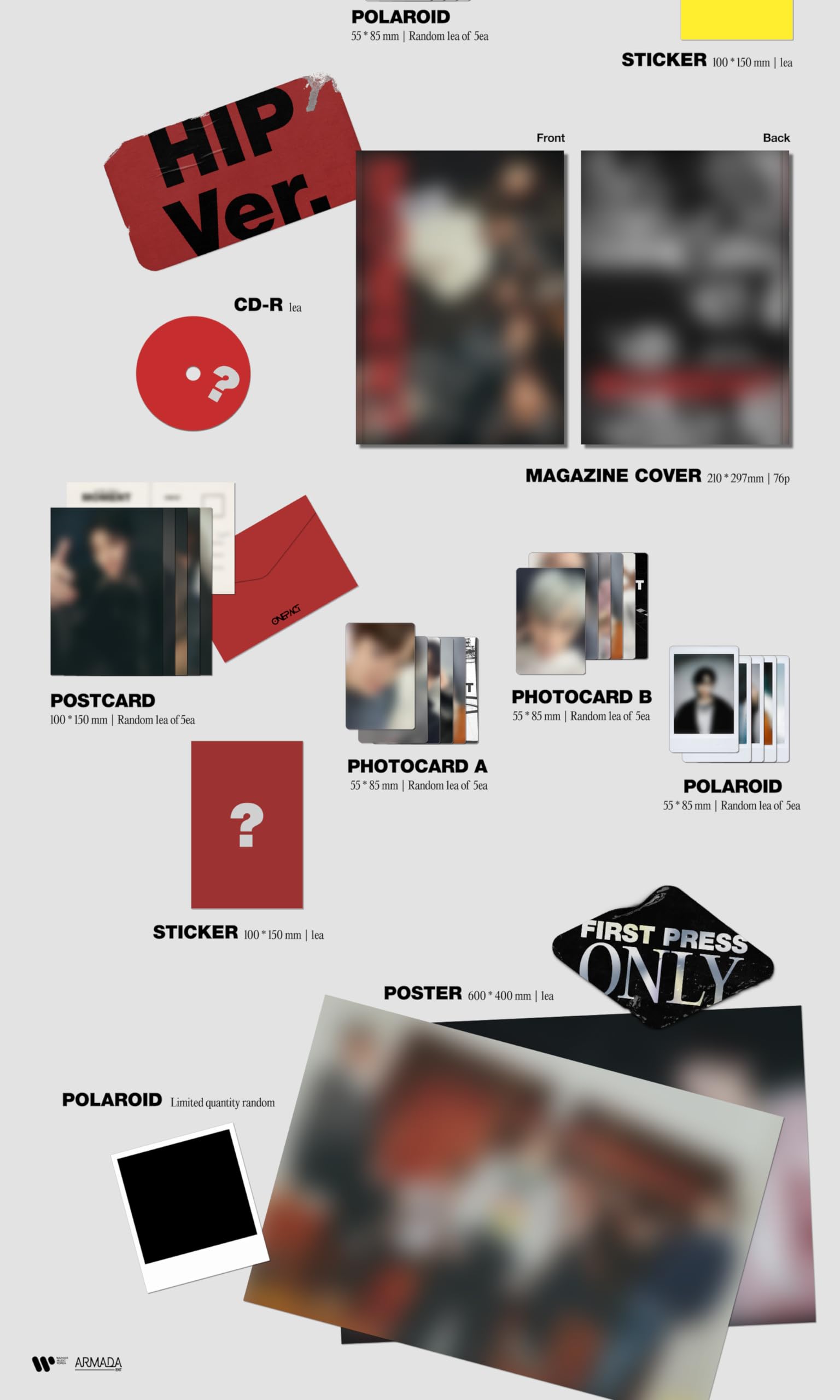 KPOP One Pact Moment photo card, collectible keepsake for fans.