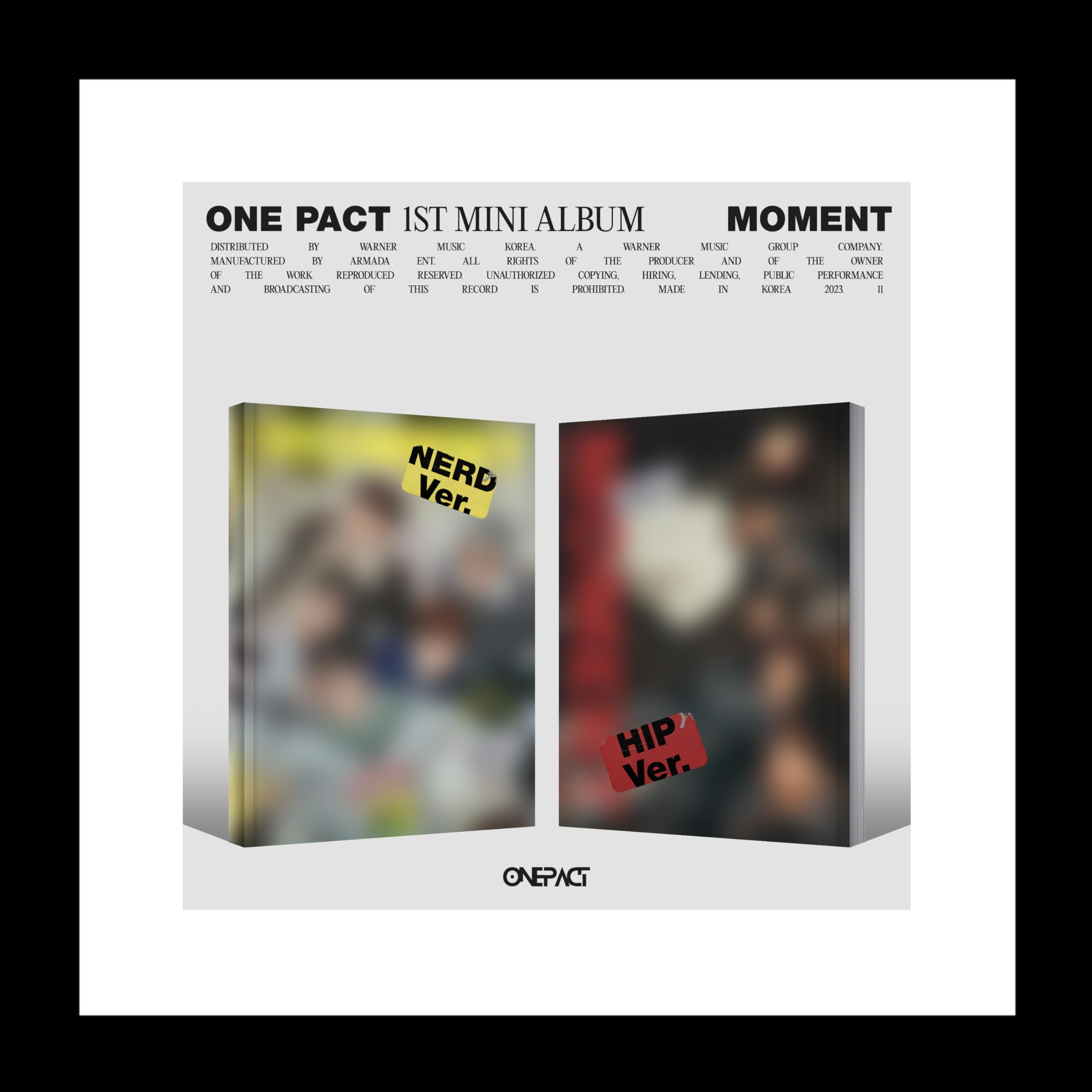 KPOP One Pact Moment hip version cover art, ideal for display on a shelf.