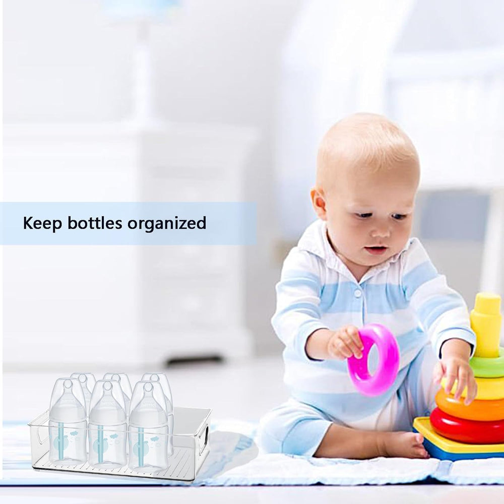 KPPTYTY baby bottle organizer with side handles for easy transport.