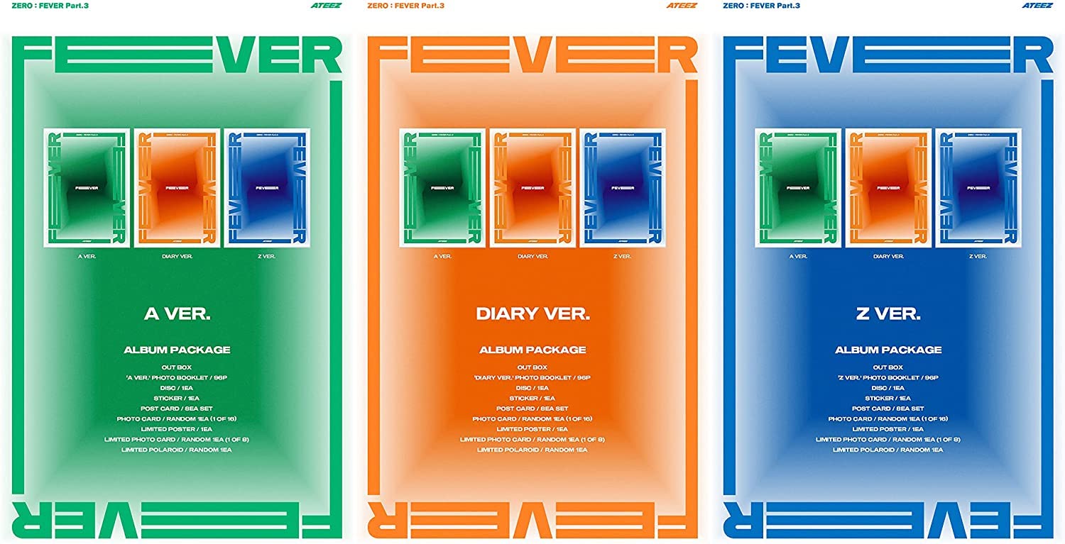KQ Ent. ATEEZ ZERO: FEVER Part3 extra photocard 1 featuring member portrait for display.