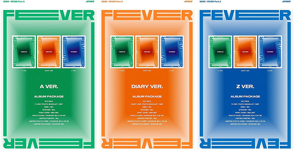 KQ Ent. ATEEZ ZERO: FEVER Part3 extra photocard 1 featuring member portrait for display.