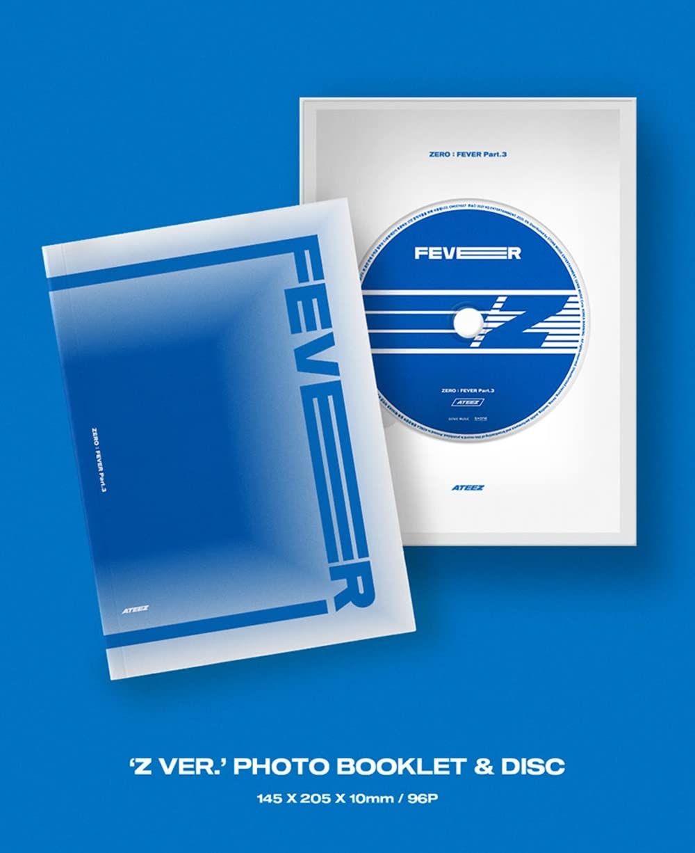 KQ Ent. ATEEZ ZERO FEVER Part 3 Z-Ver photocard set, ideal for collecting fans.