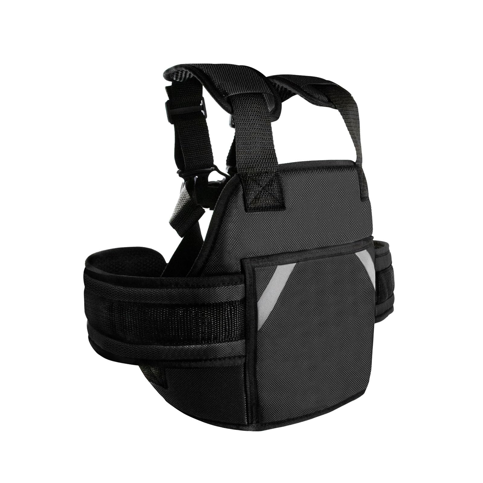KQSNBG adjustable harness side view shows secure fit for ATV rides.
