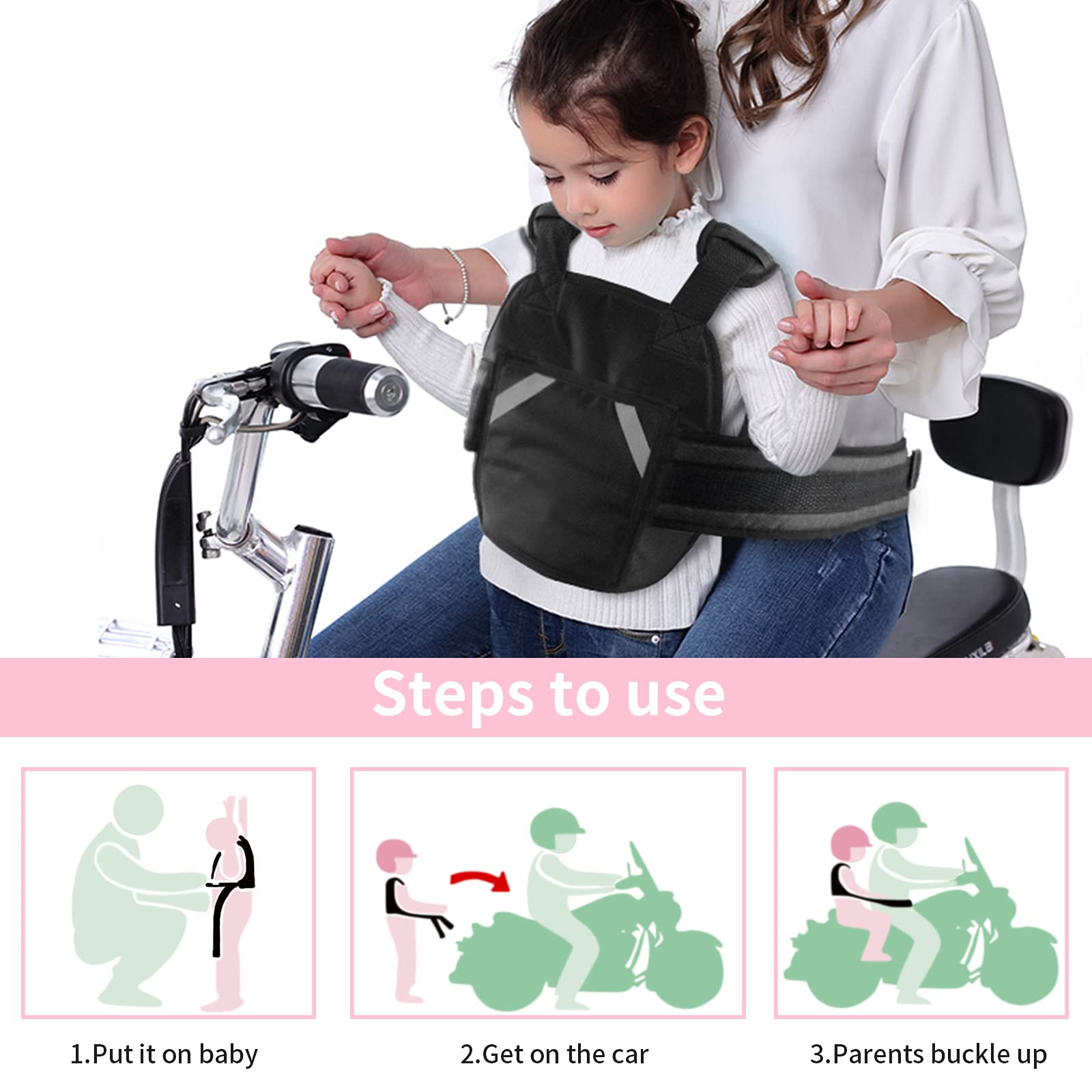 KQSNBG adjustable sizing for growing children during rides.