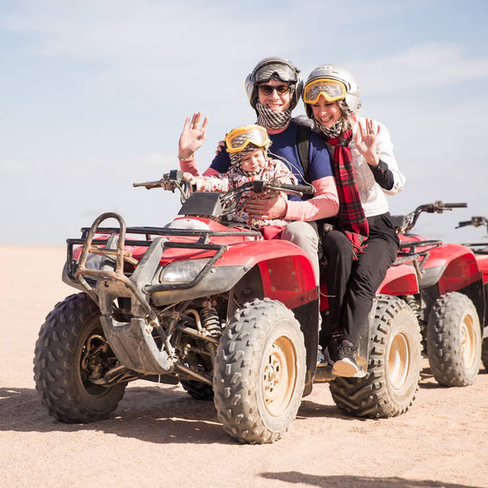 KQSNBG harness on ATV with pearl cotton padding for comfort.