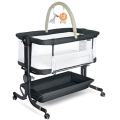 KRIDDO 2-in-1 baby bassinet safety features include lockable wheels