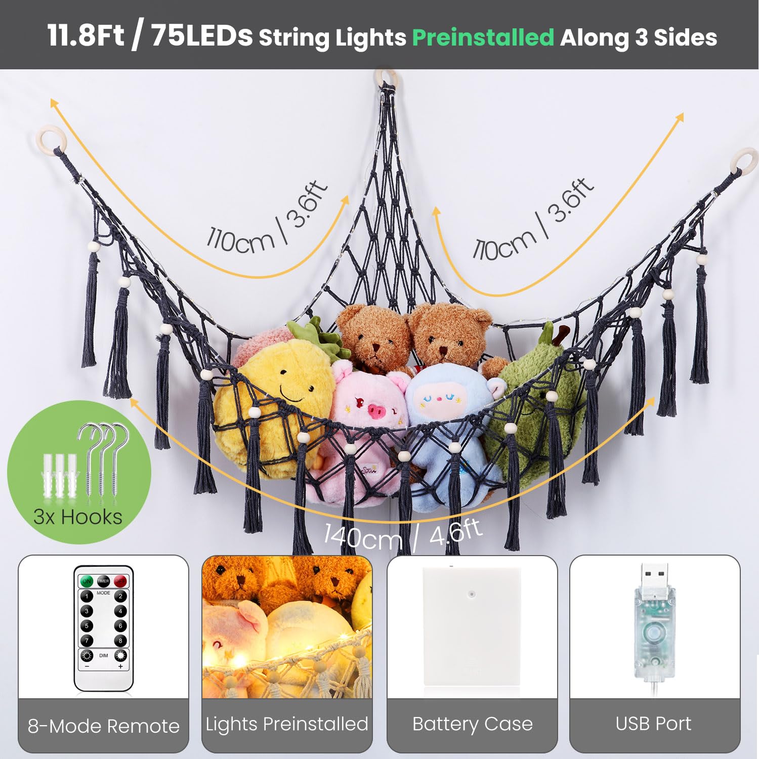 Krislait remote controls warm white lights for easy mood lighting