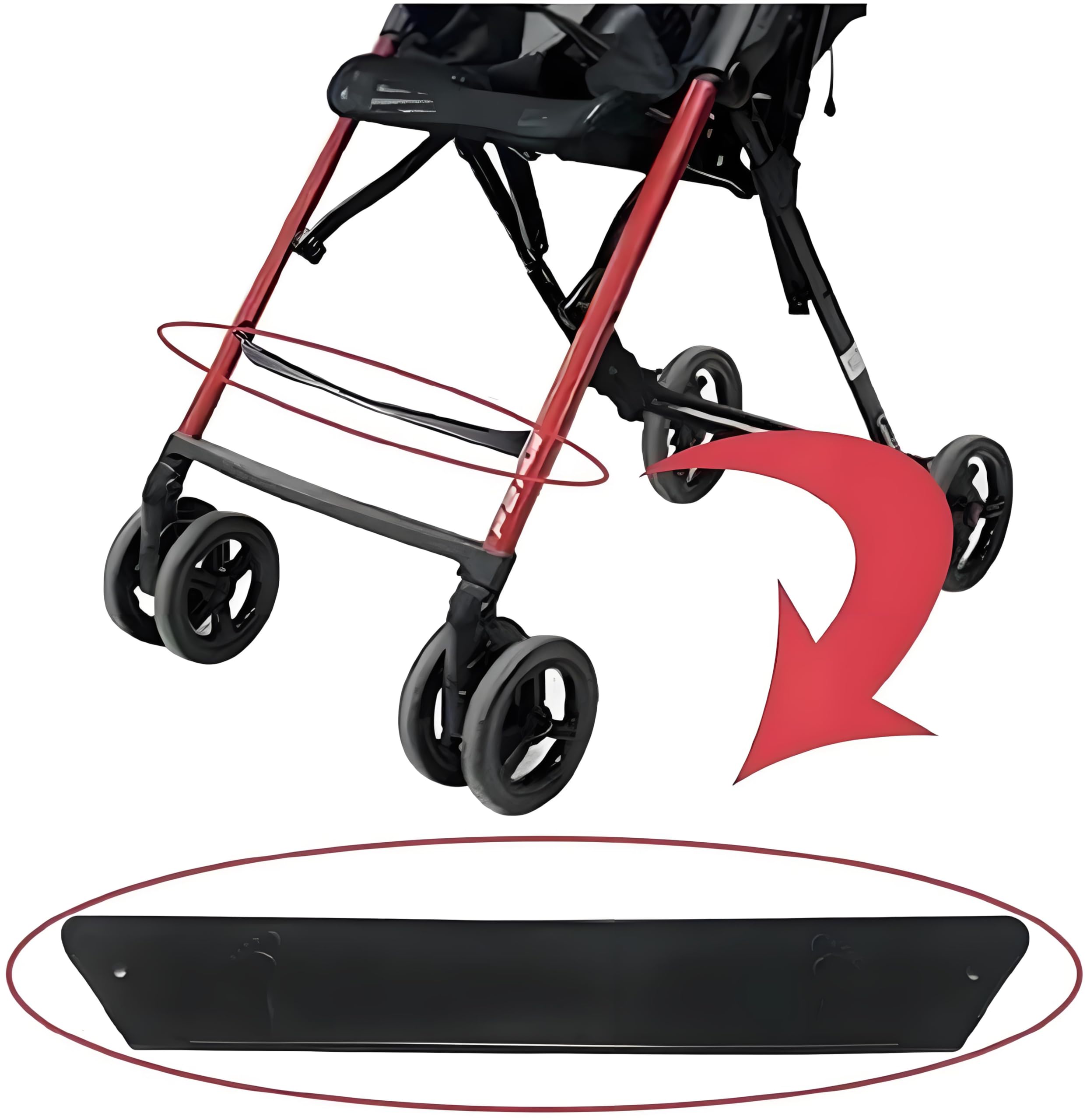 Kryoflare footrest length of 37 cm offers ample resting space.