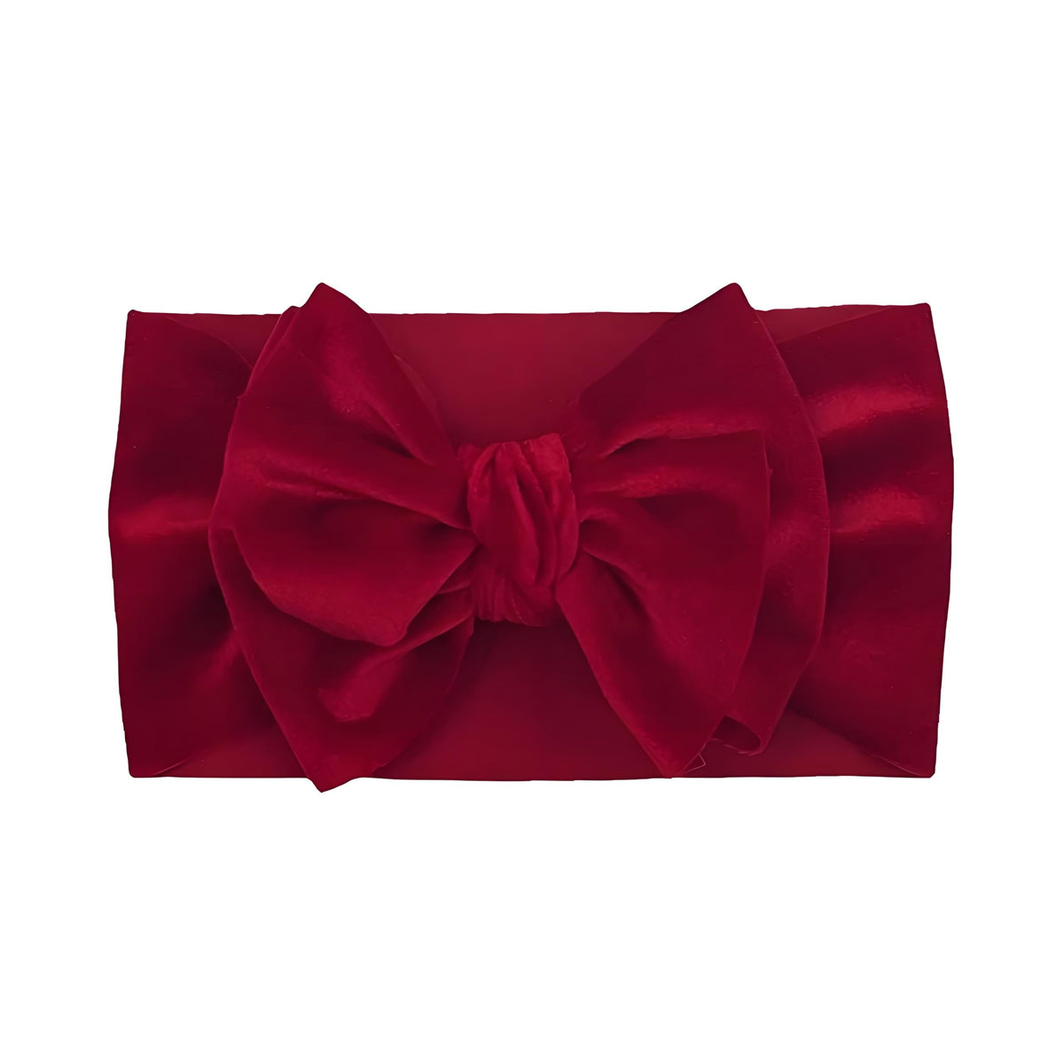 Kryoflare red bow baby headwrap velvet offers gentle comfort for delicate heads.