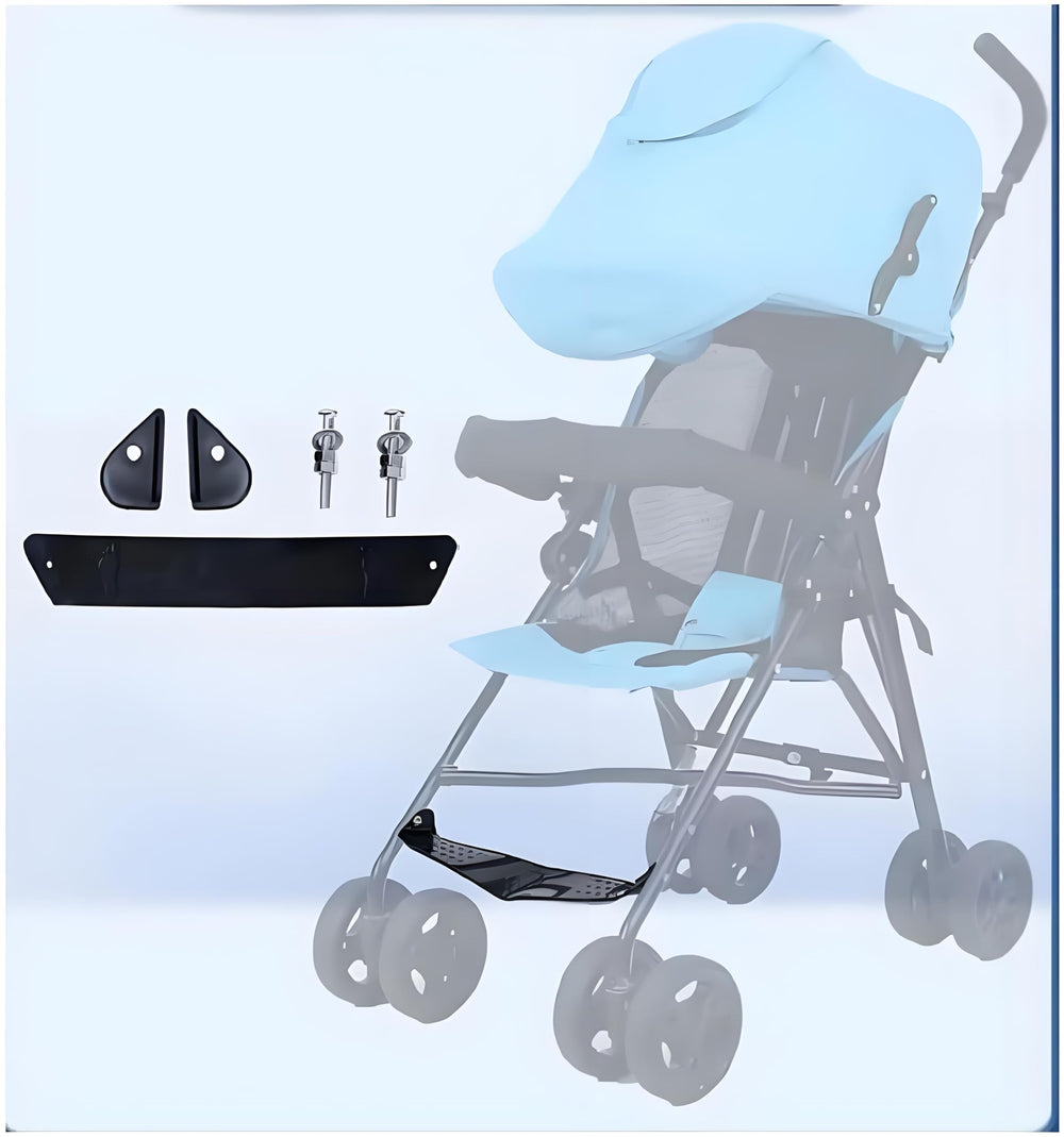 Kryoflare footrest fits most strollers and car seats for versatility.
