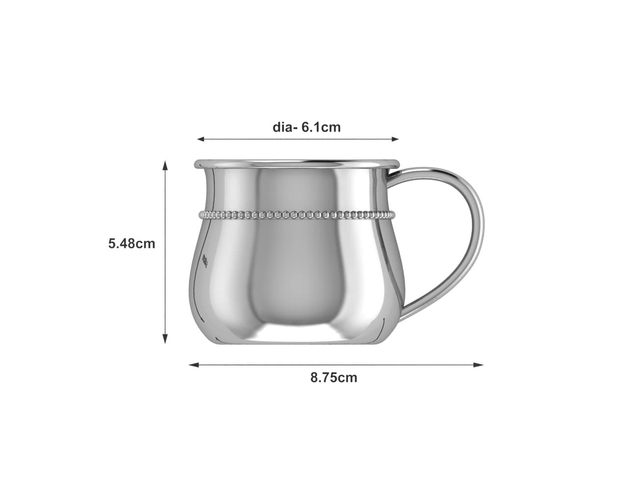 Krysaliis baby cup highlighting bulge bottom design for tiny hands.