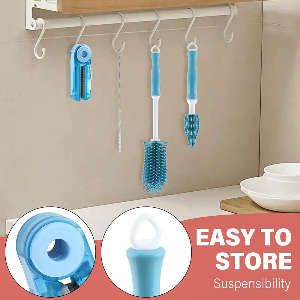 Kryslanix multi-use cleaning kit suitable for bottles, cups, and lids.