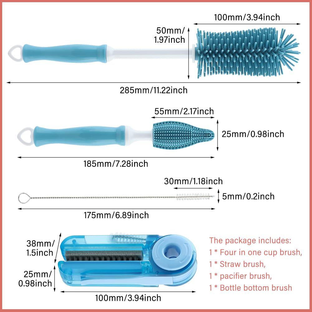 Kryslanix pacifier brush safely cleans baby nipples.