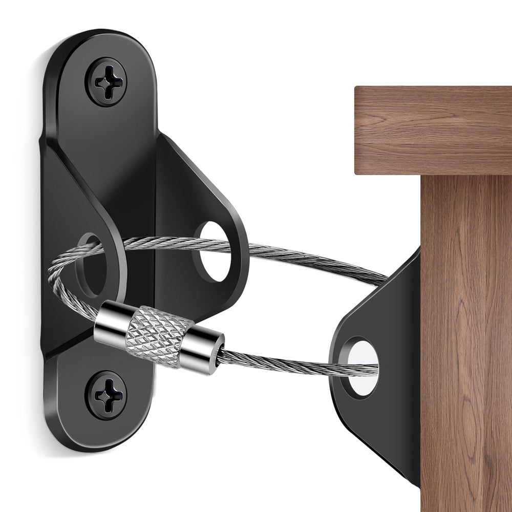 KRYVLEXA baby-proof anchors for dressers keep furniture stable to protect curious kids.