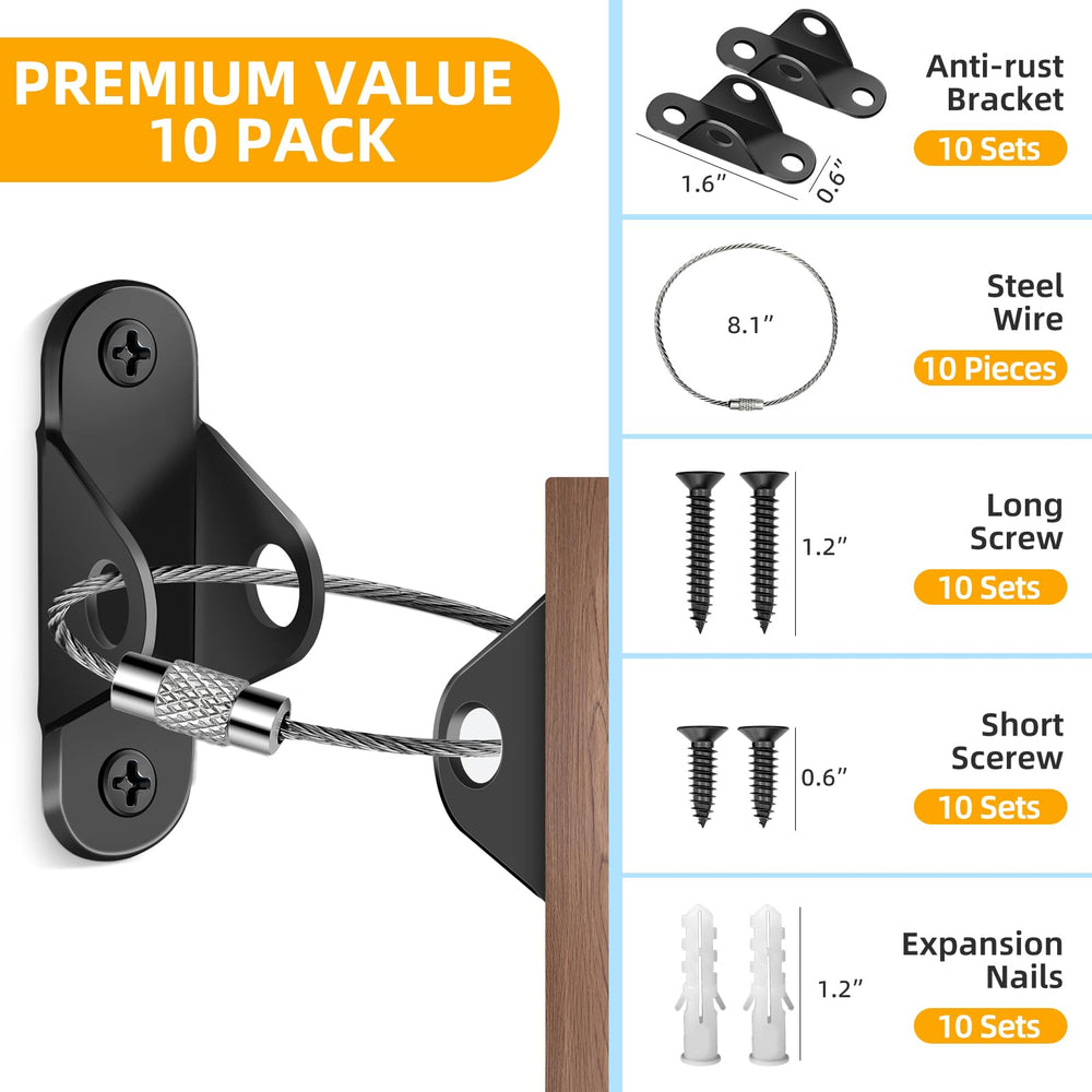 KRYVLEXA wall-anchoring system secures various furniture types with detachable design.