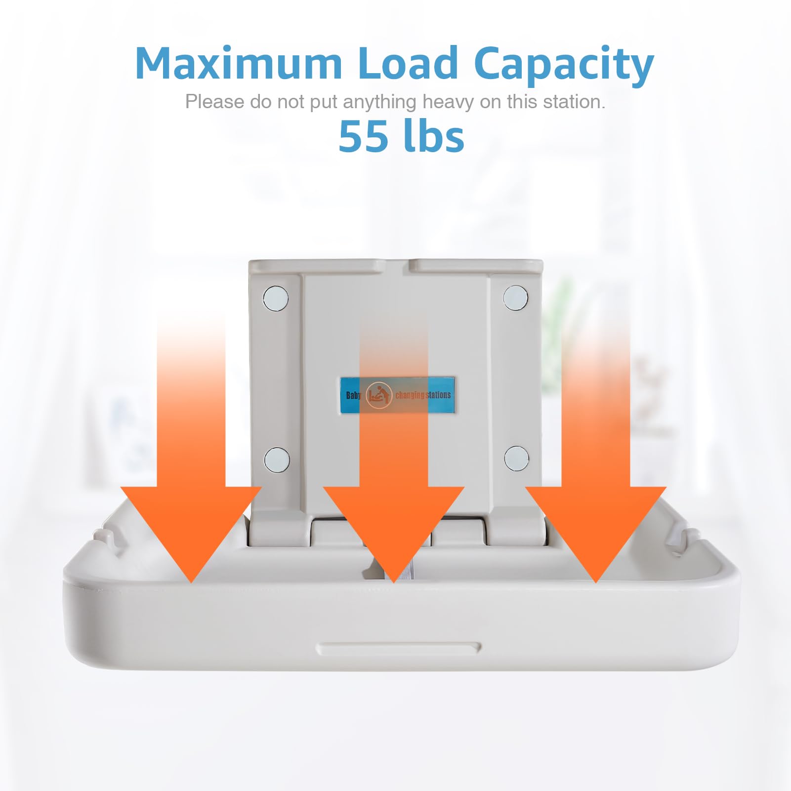 KSITEX changing station with smooth rounded corners for safe handling