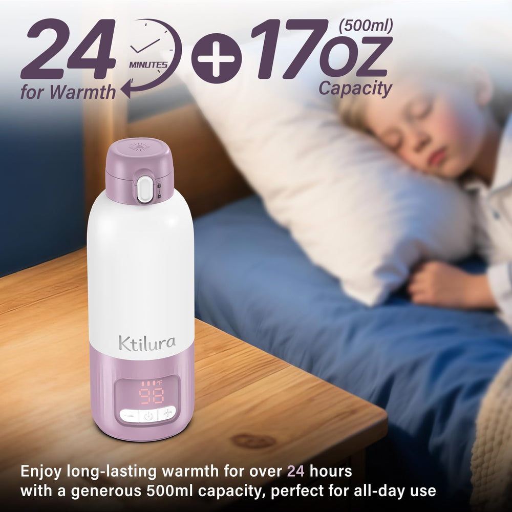 Ktilura bottle warmer interior features FDA-compliant 316 stainless steel chamber.