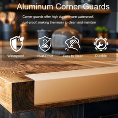 KTINITK 36-inch gold corner protector on furniture edge for protection