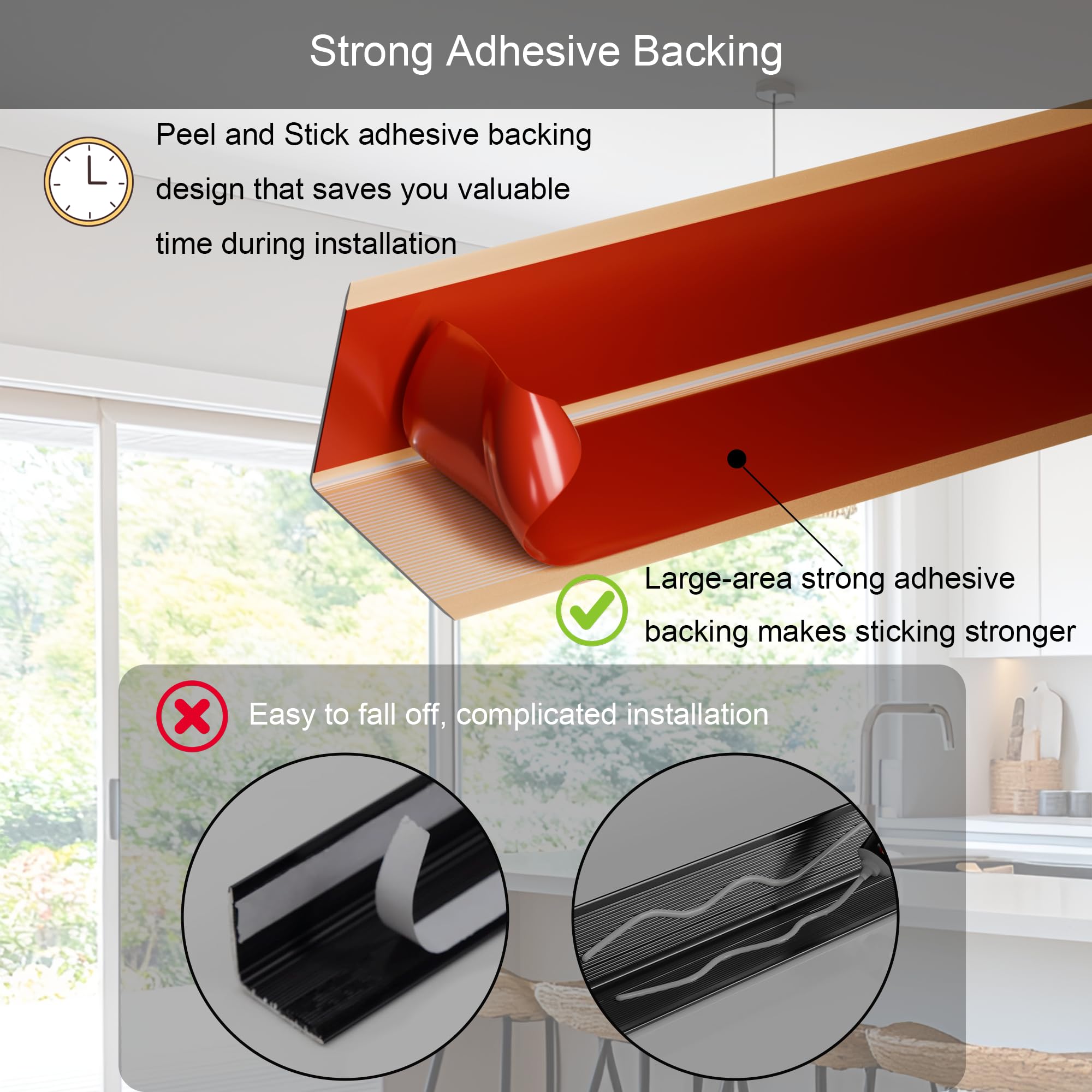 KTINITK gold 48in kitchen island corner protector shields busy corners.