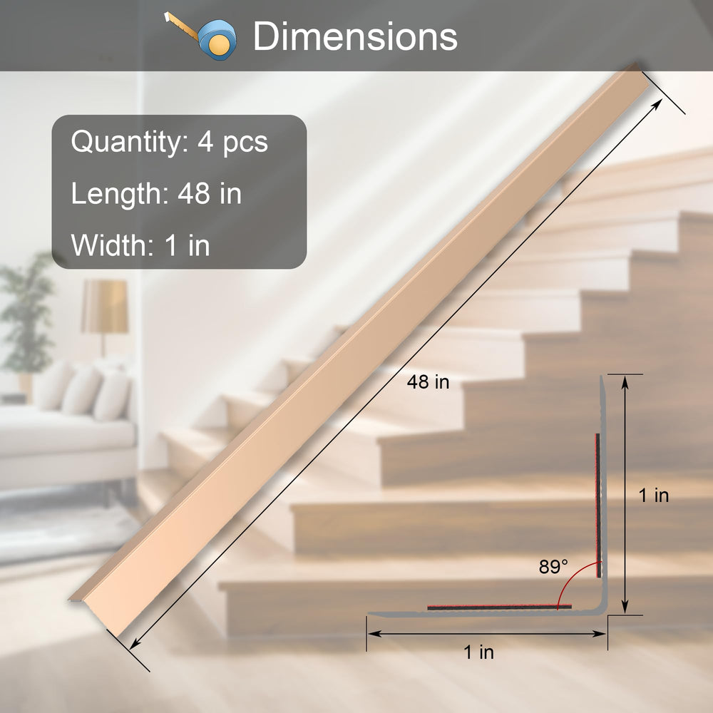 KTINITK gold 48in pack of corner protectors enables versatile installations.