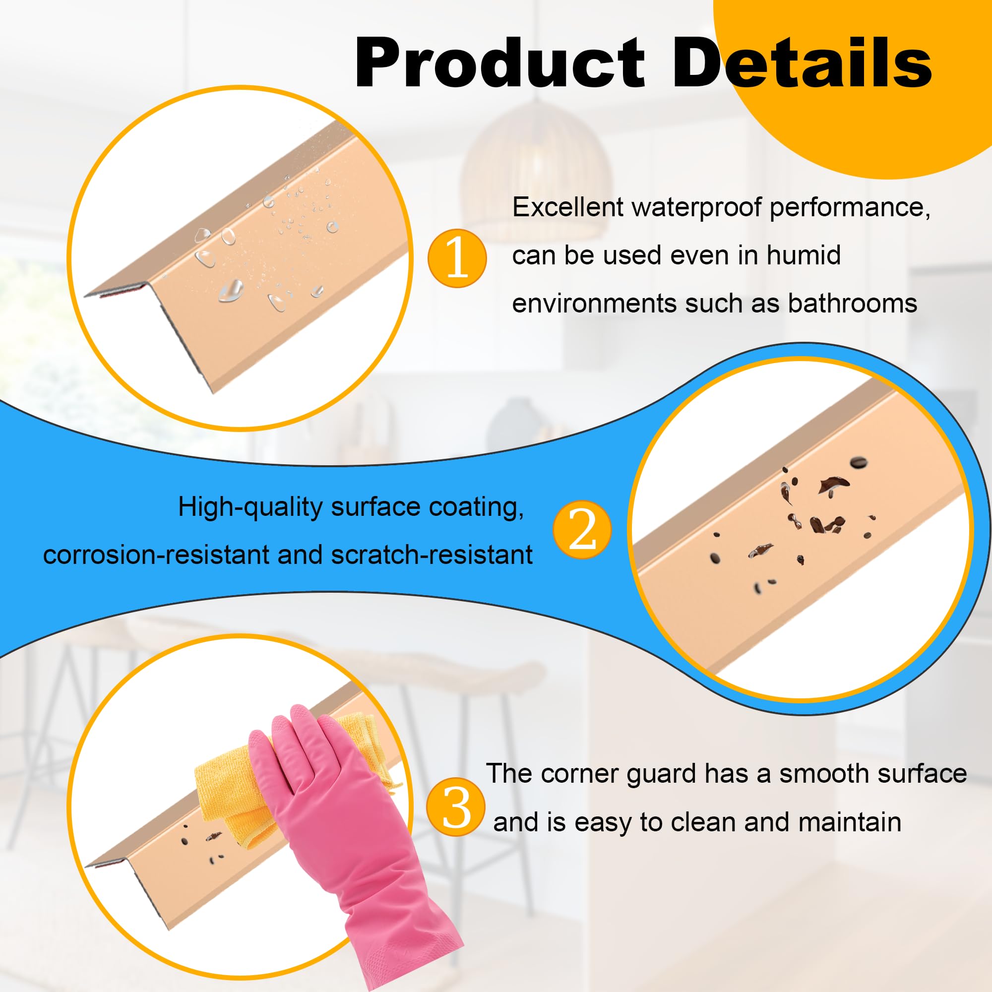KTINITK self-adhesive corner guard enables tool-free installation